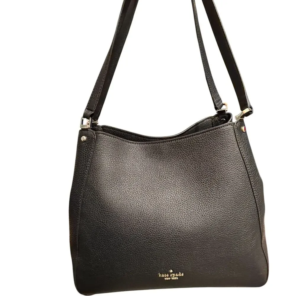 Kate Spade Pebbled Medium Triple Compartment Shoulder Bag